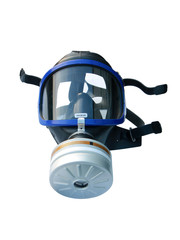 Gas mask isolated on white, with clipping path