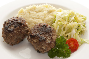 Frikadellen mit Kartoffelbrei