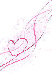 serpentine pink heart - obrazy, fototapety, plakaty