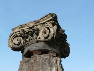 Column at the ancient Roman city of Pompeii, Italy