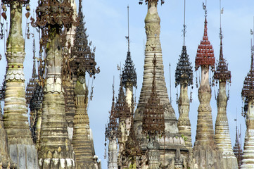 Indein Pagoden In Myanmar/ Burma n&auml;he Inle lake