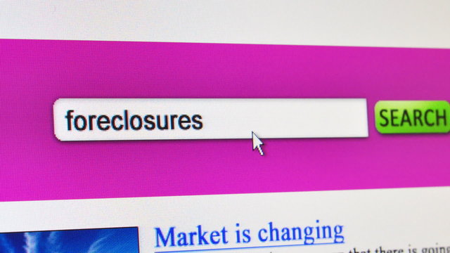 Foreclosures - fictional search showing foreclosures search