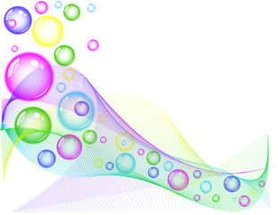 colored bubble splash
