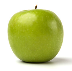 green apple isolated on white background