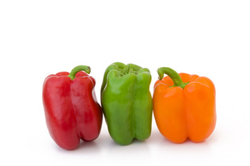 red green and yellow peppers