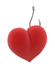 Fototapeta premium Heart_on_a_hook
