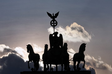 Quadriga, Schattenriss, Berlin