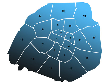 Carte Arrondissements Paris