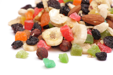 banana chip, Lambert nut, almond, raisin, cashew and candied fru