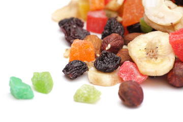 banana chip, hazelnut, almond, raisin, cashew and candied fruit