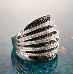 schwarzer Diamant Ring