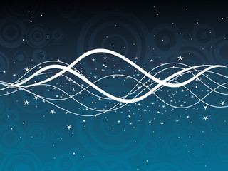 blue circle background with star, stripes