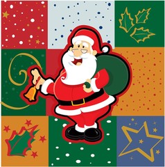winter background with santa