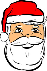 visage pére noël souriant