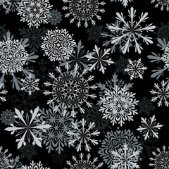 seamless snowflakes background