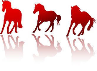 red horse silhouette