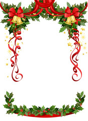 Christmas frame with bells