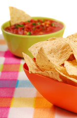 Tortilla chips with salsa