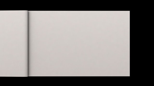 Slow flipping paper page in notebook