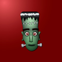 Cabeza de monstruo de Frankenstein