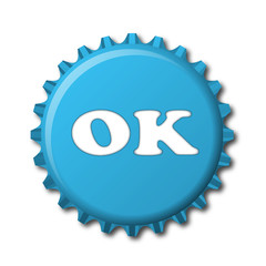 Chapa de botella con texto 