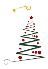 Abstrakter Weihnachtsbaum mit Stern