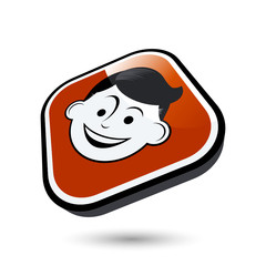 cartoon retro mann zeichen symbol