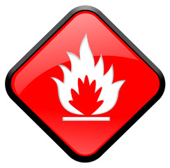 Flammable sign - red