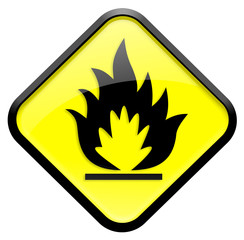 Flammable sign - yellow