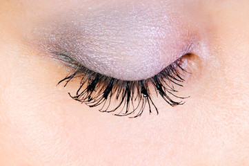 Naklejka premium Close up of eye with make-up