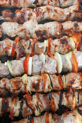 shashlick as a background