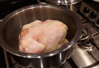 Chicken in pot
