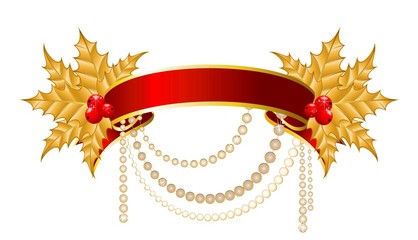 ribbon is decorated for christmastides