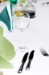 Wine glasses on the table - shallow depth of field