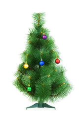 Christmas tree isolated on the white background