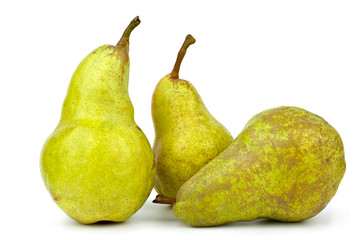 Three green pears