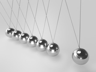 Newton's cradle balancing balls
