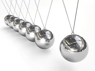Newton's cradle balancing balls