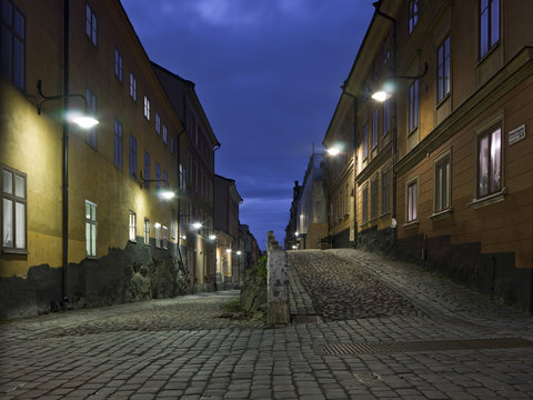 Fototapeta Colorful back alley