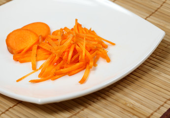 Carrot on plate