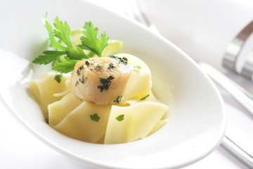 Tagliatelle and Scallop