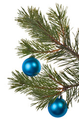 christmas tree decoration on white