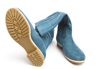 new bright Dark blue boots