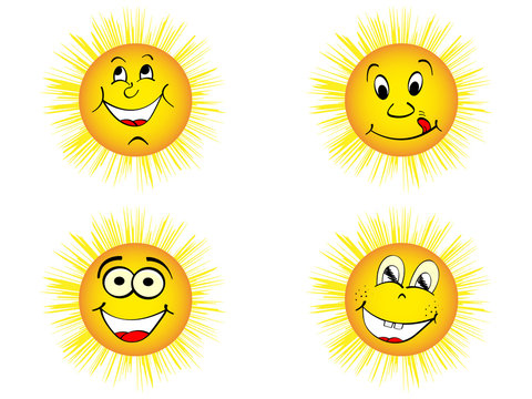 happy sun vector illustration