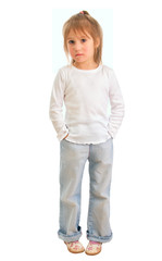 Girl isolated