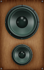 Altavoz madera doble