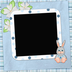 Framework for photo or congratulation with bunny