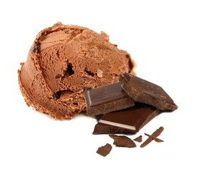 Chocolate ice cream scoop.