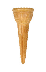 Ice cream cornet on white background