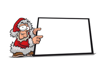 Weihnachtsmann mit Display